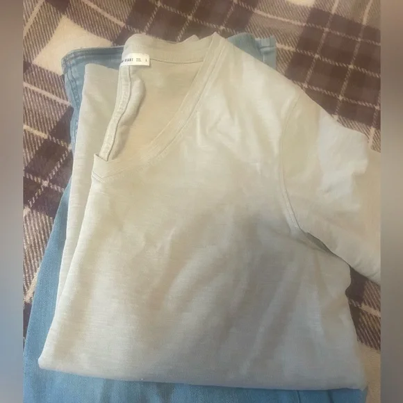 American Giant premium slub v neck gray L - Picture 3 of 3